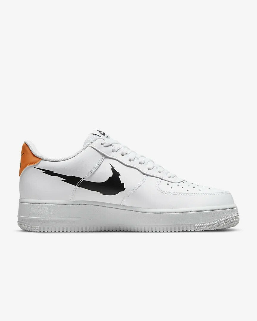Nike Air Force 1 '07 Uomo Bianco Nero Arancio - Kermess