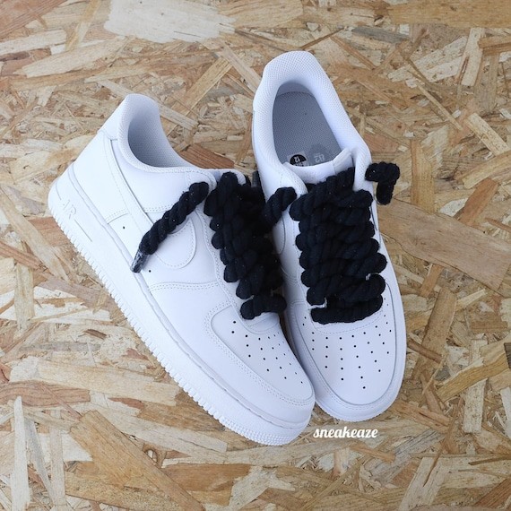 Lacci in corda neri per Nike Air Force - Kermess