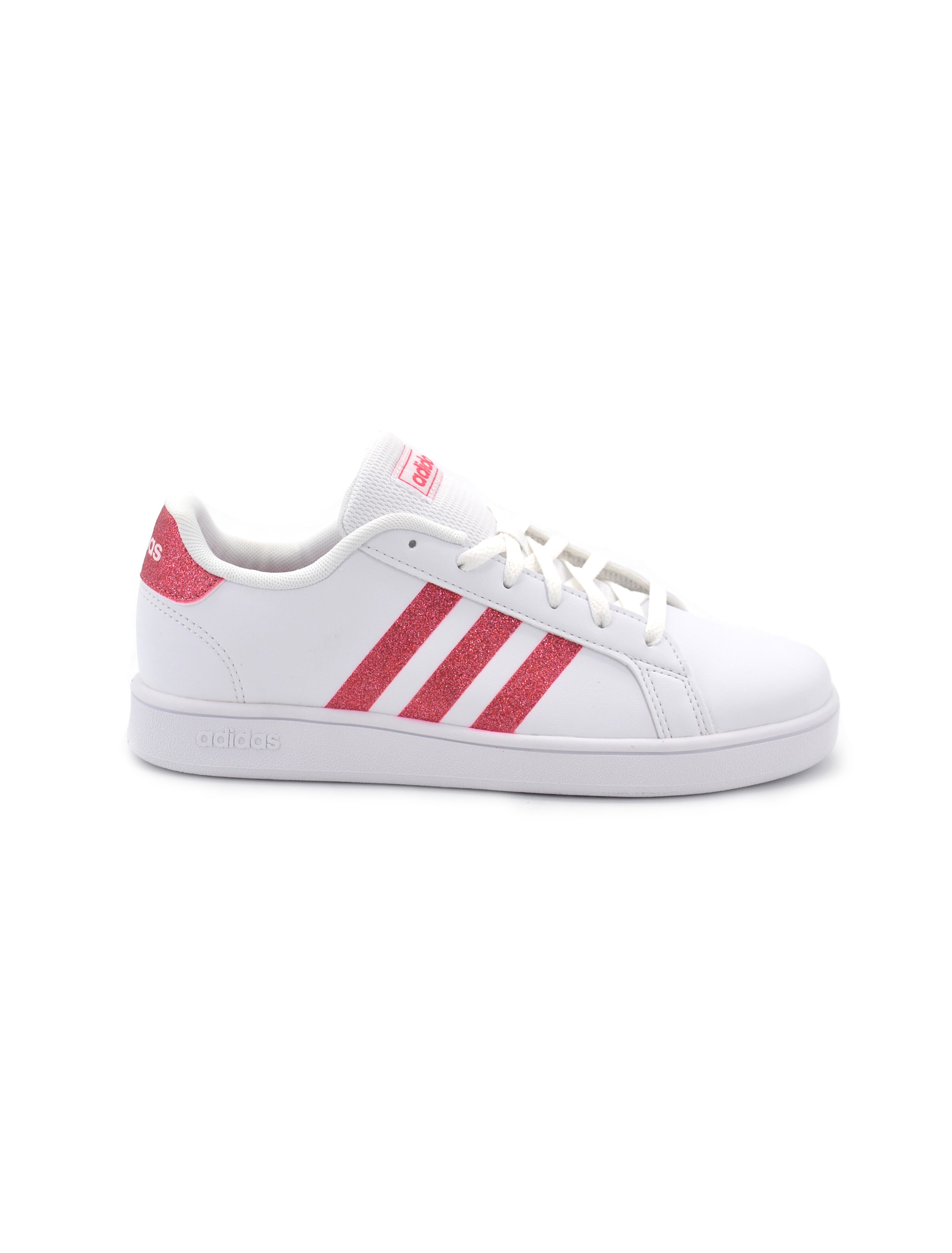 Scarpe Adidas Grand Court Glitter per Bambina - Bianco/Rosa