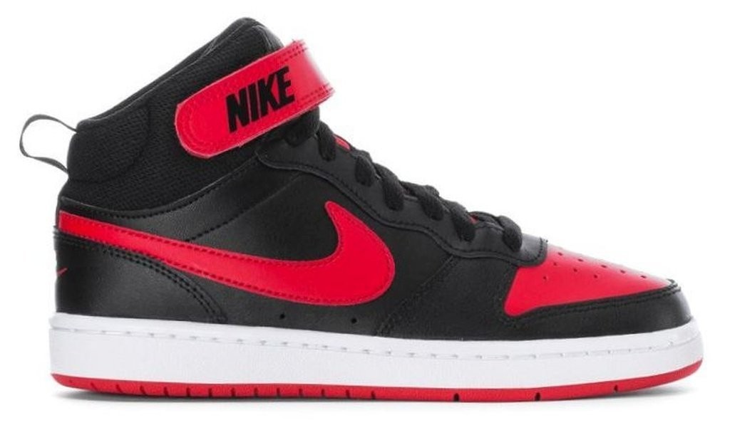 Scarpe Nike Court Borough Mid Rosso Nero per Bambini