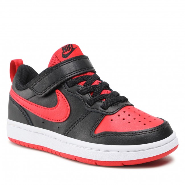 Scarpe Nike Court Borough Rosso e Nero per Bambini