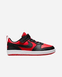 Scarpe Nike Court Borough Rosso e Nero - Stile Unico