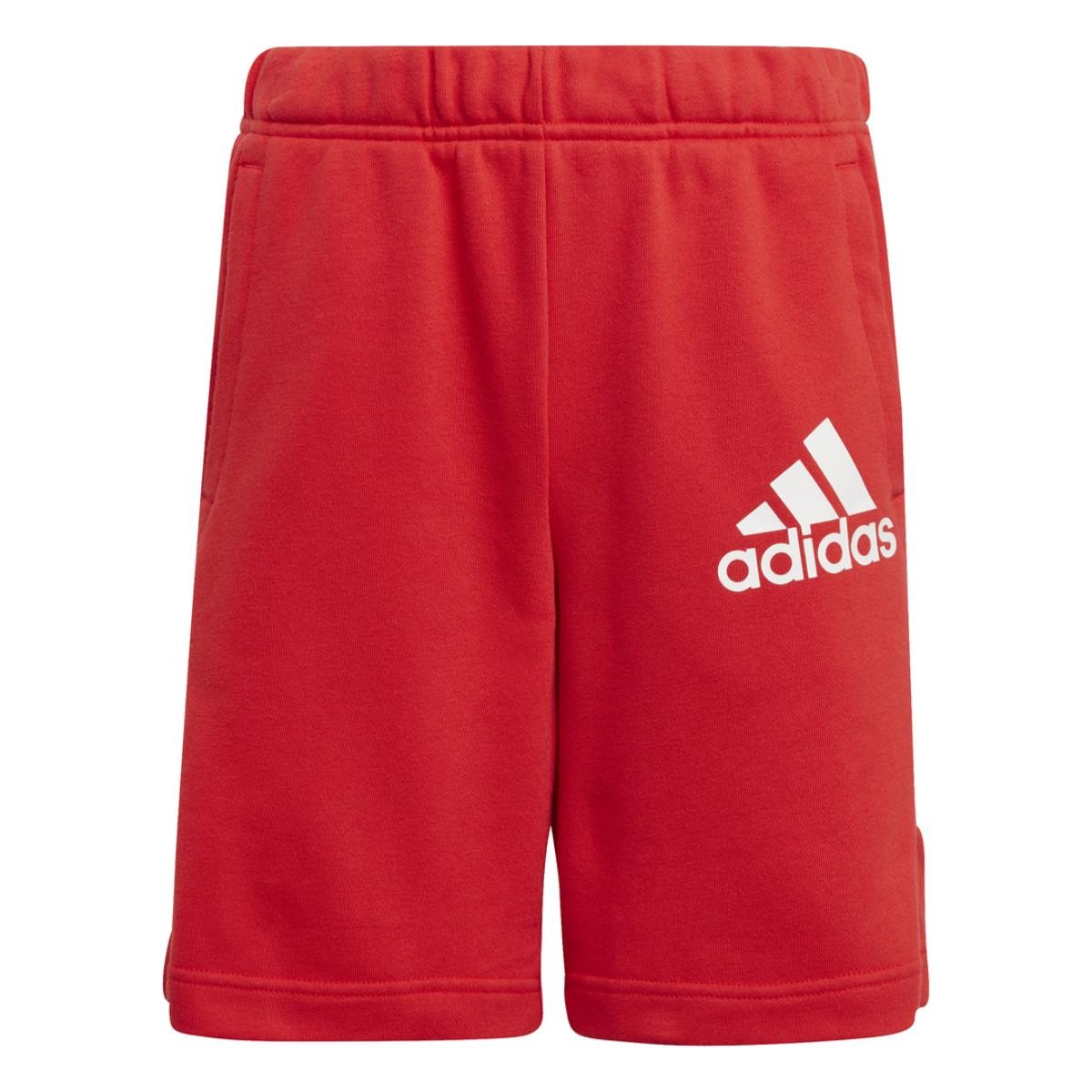 Shorts Pantaloncini Bambino Adidas Logo Bos Rosso