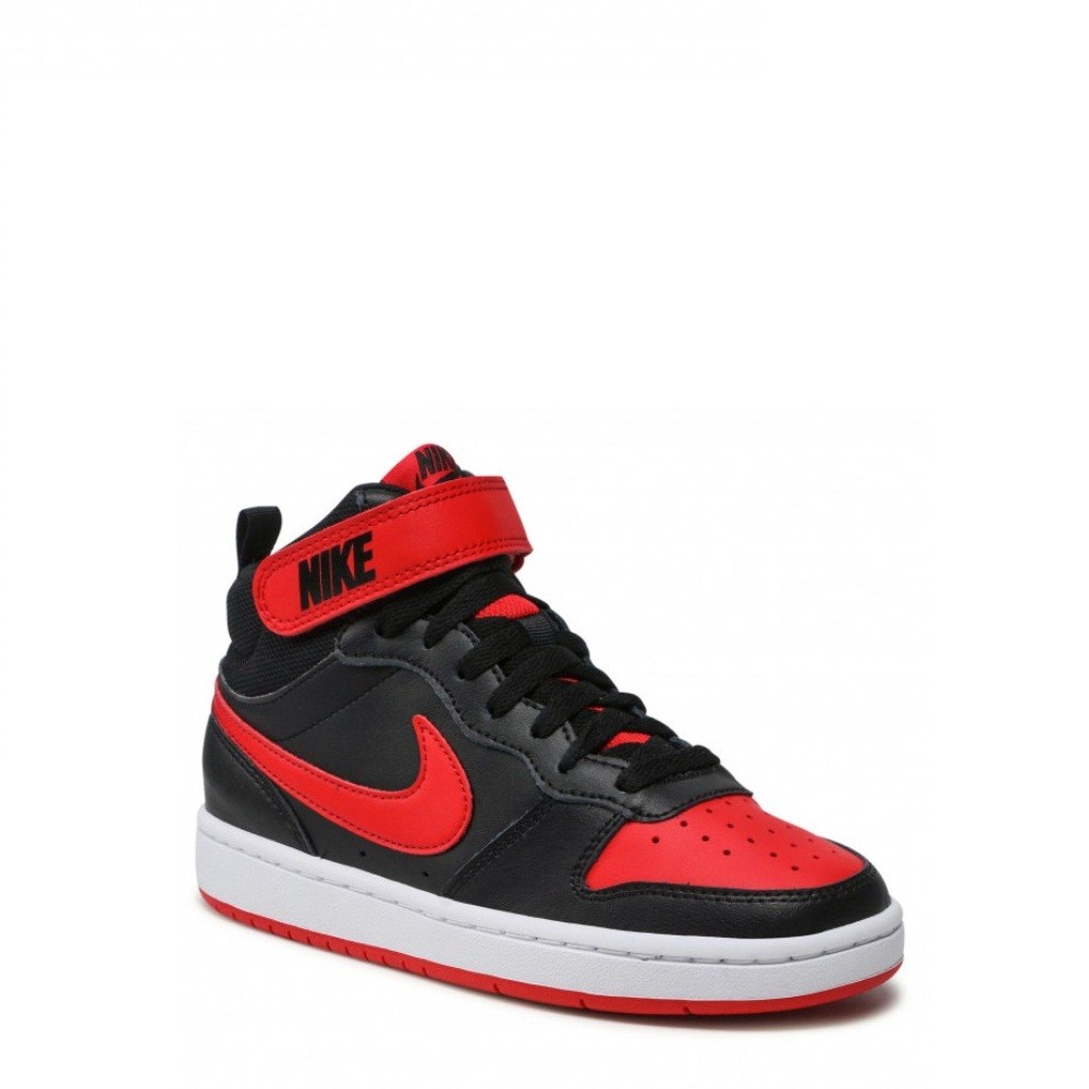Scarpe Nike Court Borough Mid Nero Rosso - Stile e Comfort